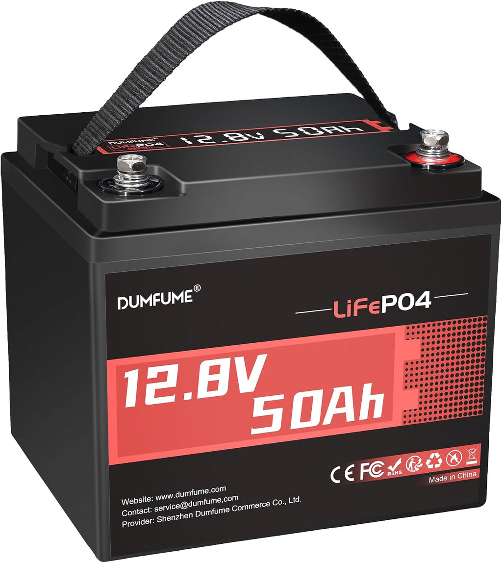 12V 50Ah LiFePO4 Battery, 50A BMS 640W Rechargeable Lithium Iron Phosphate Battery, 4000+ Cycles, Low-Temp Protection,Perfect for RV, Camping and Home Energy Storage