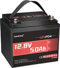 12V 50Ah LiFePO4 Battery, 50A BMS 640W Rechargeable Lithium Iron Phosphate Battery, 4000+ Cycles, Low-Temp Protection,Perfect for RV, Camping and Home Energy Storage