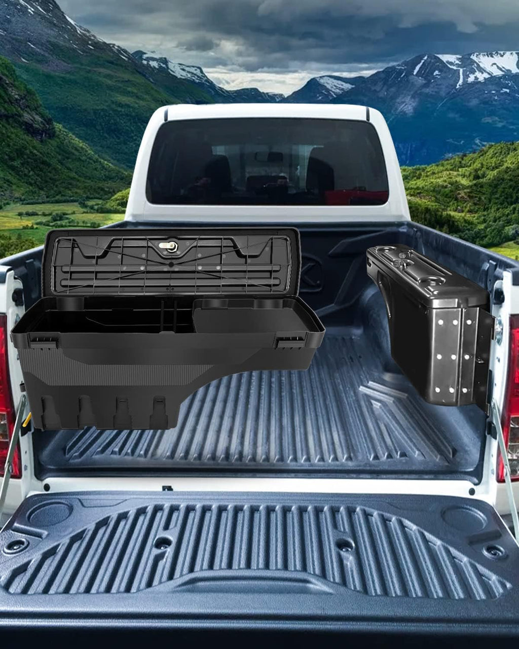 SCITOO Truck Bed Storage Box Fit For Chevrolet Colorado For GMC Canyon 2015-2019 Waterproof Organizer Chest Left Driver Side