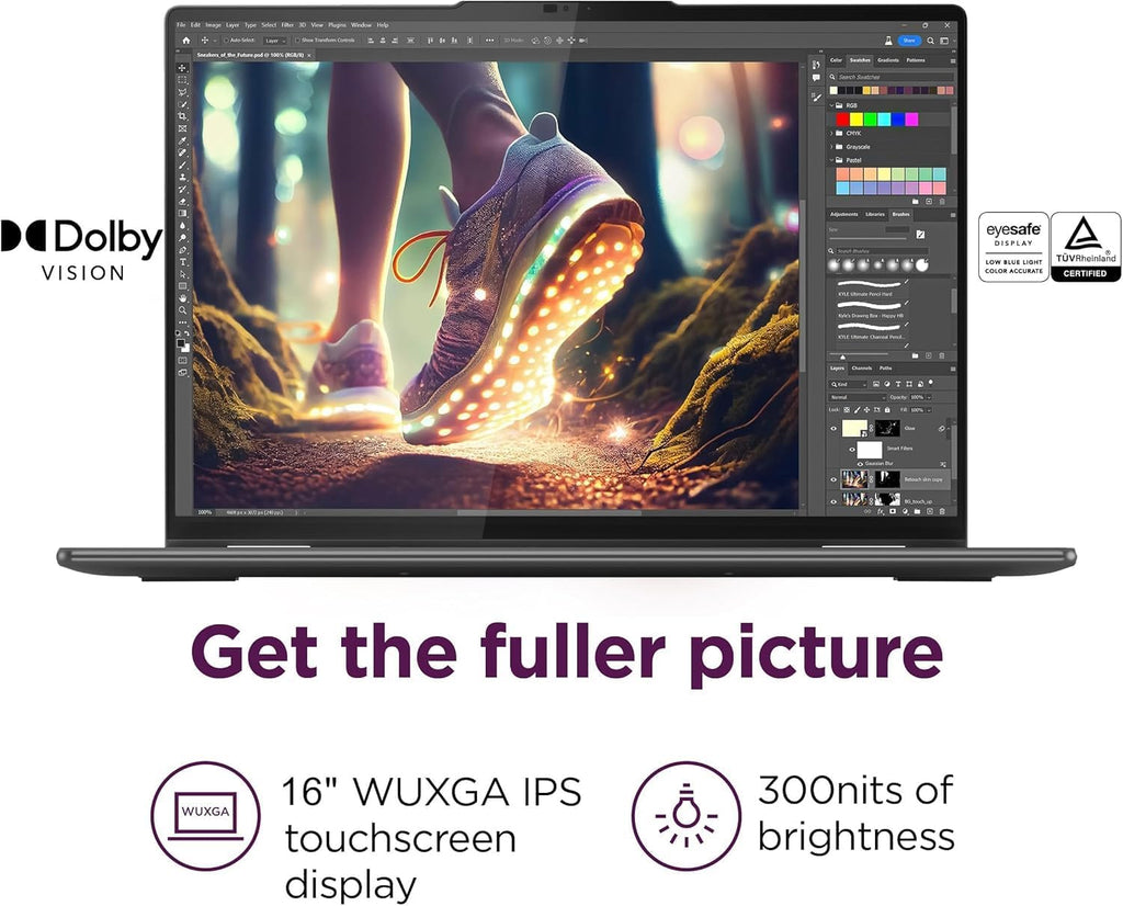 Lenovo Yoga 7i 2-in-1 Business Laptop (16' FHD+ Touchscreen, Intel Ultra 7 155U (Beat i7-1355U), 16GB DDR5 RAM, 1TB SSD), Backlit, Fingerprint, 1080p IR Webcam, 2x Thunderbolt 4, Win 11 Home, AI PC