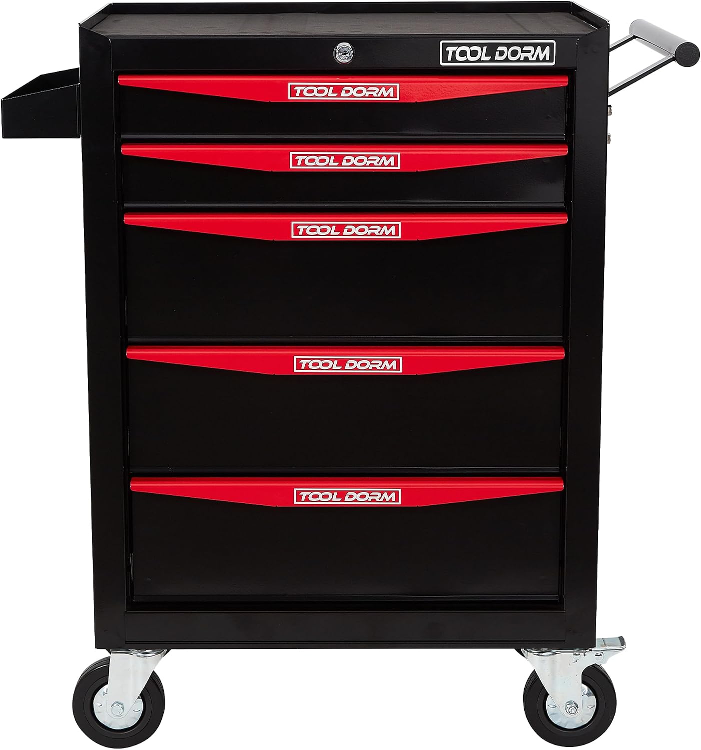 Rolling Tool Chest with Wheels, 5-Drawer Small Tool Cabinet, Metal Rolling Tool Box with Wheels and Locking System for Garage Warehouse Workshop Office Organizers and Storage (Black)