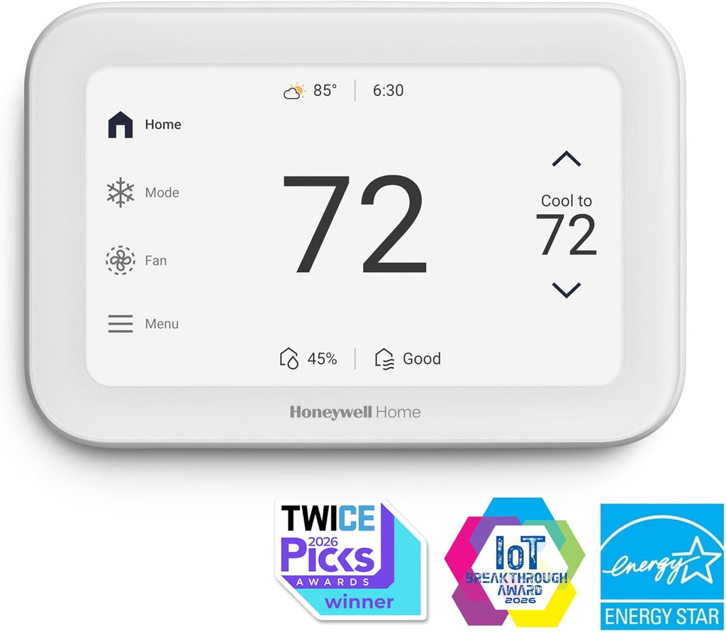 Honeywell Home X8S Premium Smart Programmable Wi-Fi Thermostat, Video Doorbell Access, Humidity Control, 5' Customizable Touchscreen, Sensor Feature, Energy Star, Works w/Alexa,Matter,Apple,Google