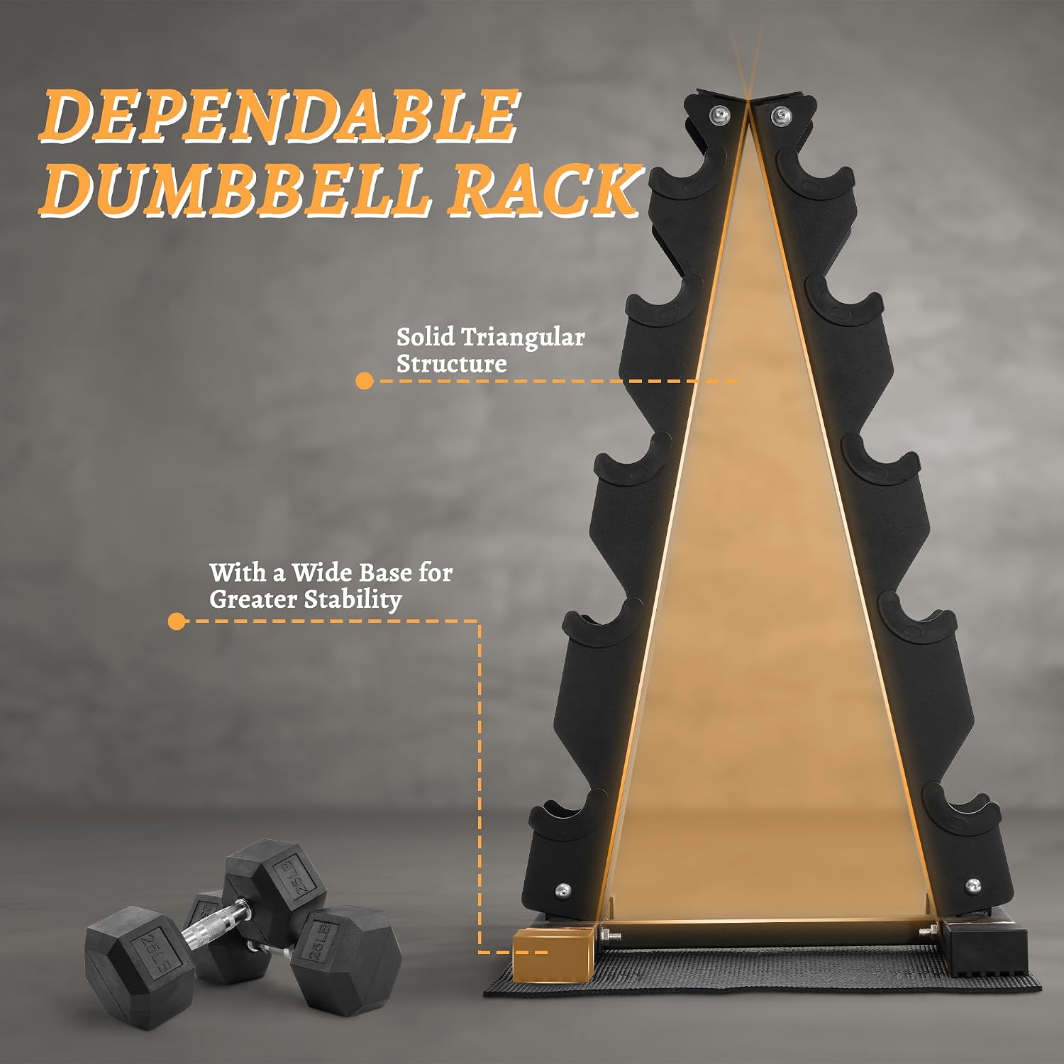 BalanceFrom Rubber Coated Hex Dumbbell Weight Set with Storage Rack, 100LB or 150LB or 200LB Set, 5-20 lbs or 5-25 lbs or 10-30 lbs Pairs