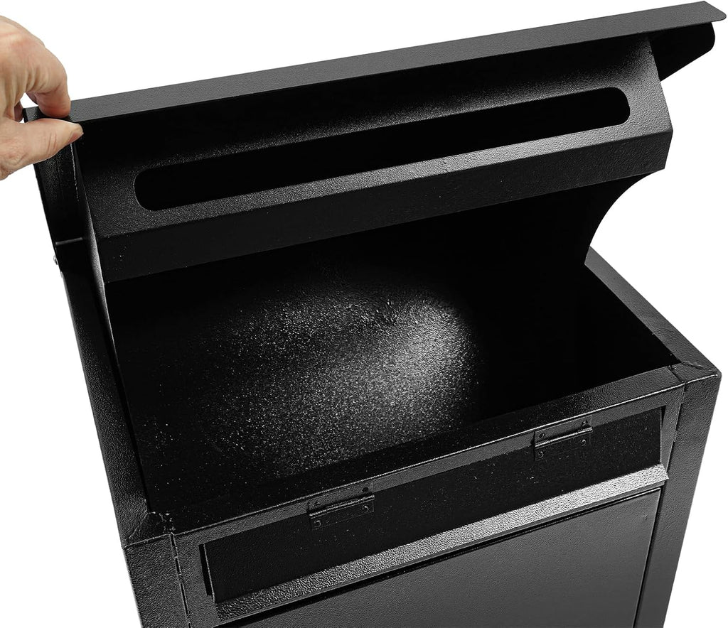Wall-Mounted Parcel Drop Box & Mail Box with Key Lock, Large Capacity Heavy Duty Weatherproof Security Mailbox for Letters Packages, Home Office School Installation Included,16.5 * 13.8 * 25.4in