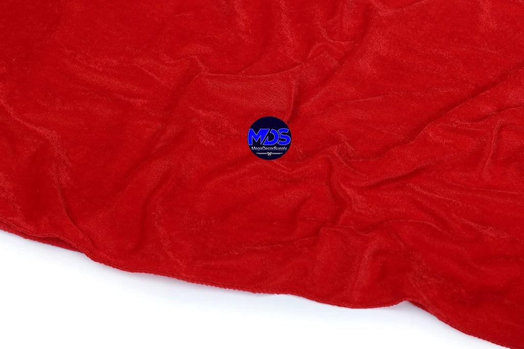 MDS Pack of 25 Wedding 12 x 108 inch Velvet Table Runner for Wedding Banquet Decor for Table Runners - Red