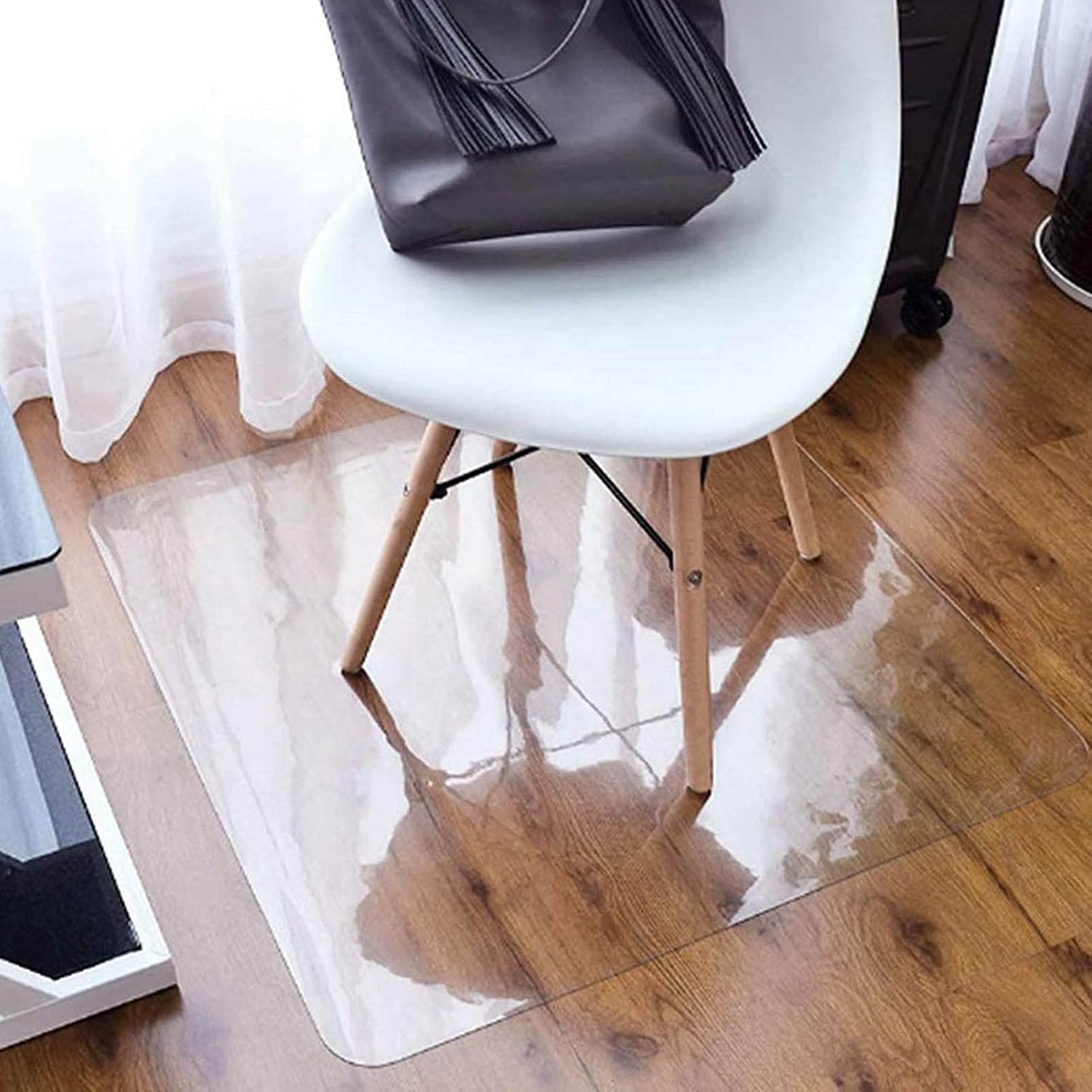 DXZ-Design Rectangle Hard Wooden Floors Mat Transparent, Clear Carpet Chair PVC Protection Pad, Length 100cm 1.5m 2m 250cm 300cm (Size : 35.4x78.7in/90x200cm)