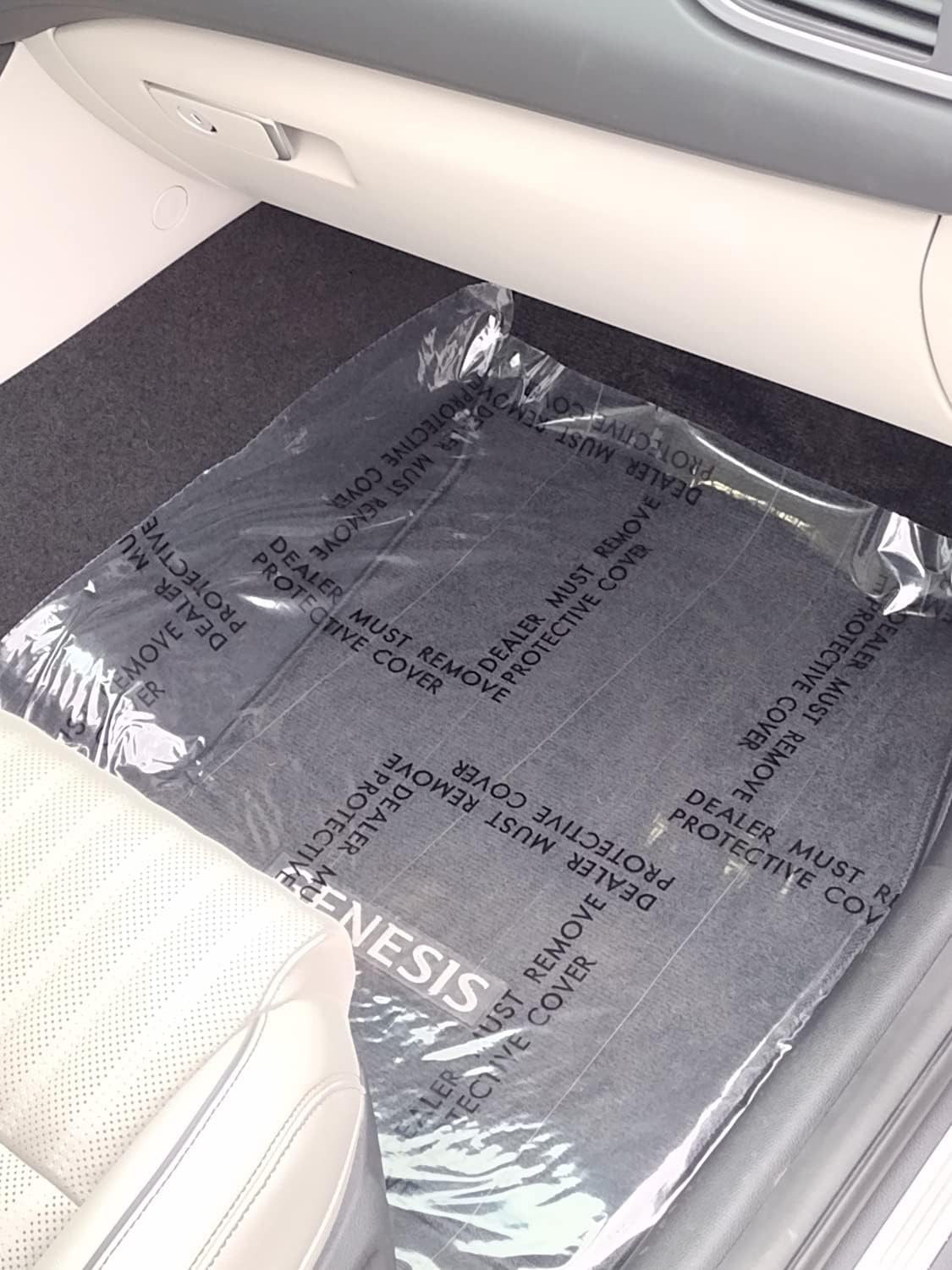Adhesive Plastic Dealer Must Remove Car Floor Mats (4 MIL / 24 in x 600 FT ROLL)