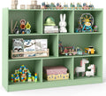 HONEY JOY Kids Toy Storage Organizer, 8-Section Storage Daycare Shelf for Preschool, Children 3-Tier Open Wooden Display Book Shelf Organizer for Classroom, Playroom & Nursery, Kindergarten (Green)