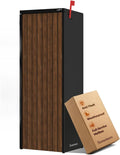Aspen USPS Compatible Mailbox, Classic Black/Walnut Package Mailbox, Anti-Theft Locking Parcel Drop Box for Porch, Large Mailbox for Packages, Weather-Sealed Powder Coated Steel