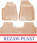 REZAW-PLAST Rubber Car Mats Compatible with 2004 2005 2006 2007 2008 2009 Lexus RX Floor Mats Tailored All Season Waterproof Custom Fit Beige