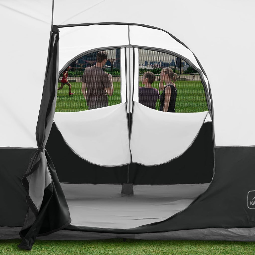 KAMPKEEPER Canopy Side Tent,4-6 Person Camping Cube Tent for 10x10 Pop Up Canopies,Easy Up Gazebo with Window,Compatible with 10' Wide Canopy Tents