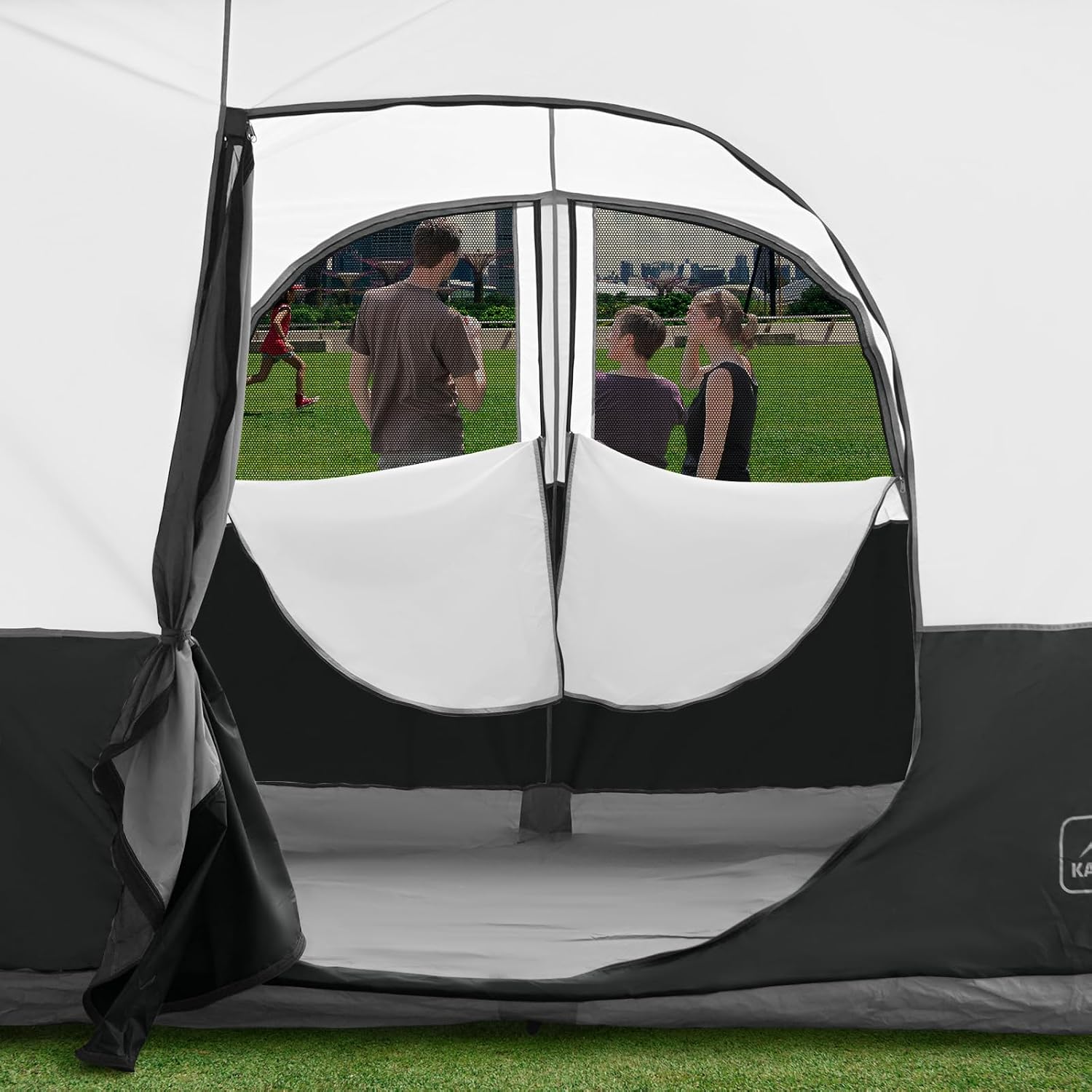 KAMPKEEPER Canopy Side Tent,4-6 Person Camping Cube Tent for 10x10 Pop Up Canopies,Easy Up Gazebo with Window,Compatible with 10' Wide Canopy Tents