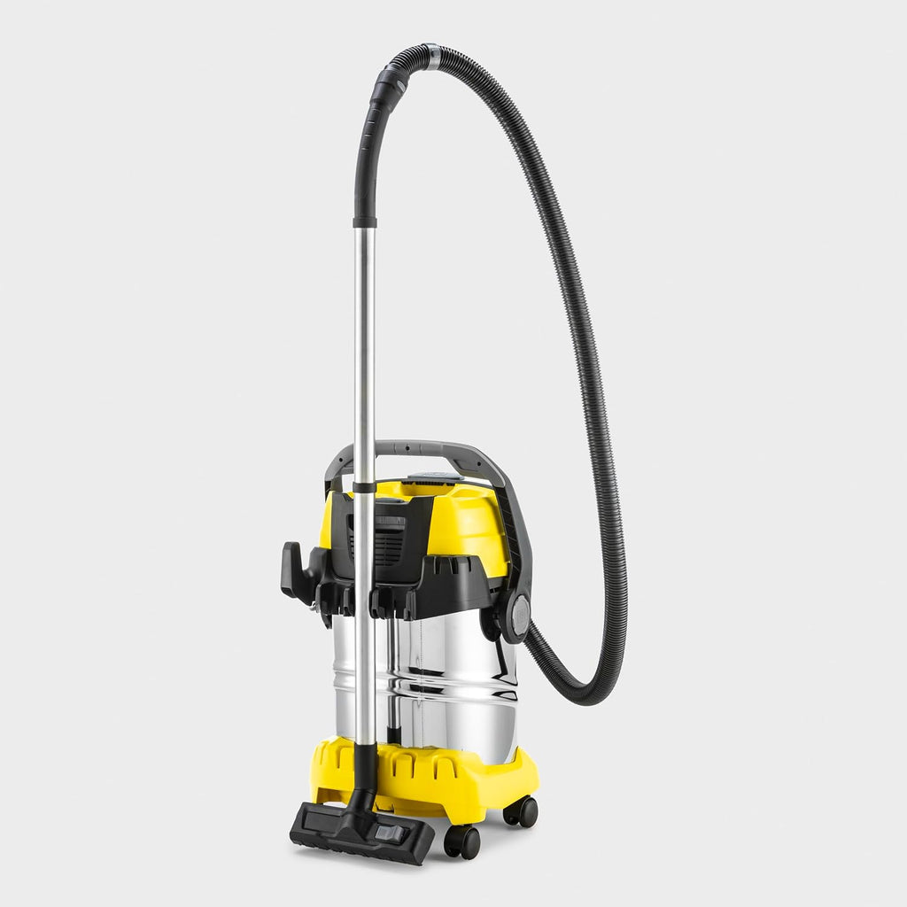 Kärcher Wet/Dry Vacuum Cleaner WD 6 P S V -30/6/22/T, blowing function, power: 1300 W, stainless steel tank: 30 l, suction hose: 2.2 m, with socket, tool hose & adapter, flat filter, nozzles
