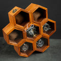 Royal Craft Expertise 7-Slot Honeycomb Wooden Watch Box – Handcrafted Indian Rosewood Timepiece Display Case | Unique Multipurpose Design with Glass Lid – Luxury Gift for Him