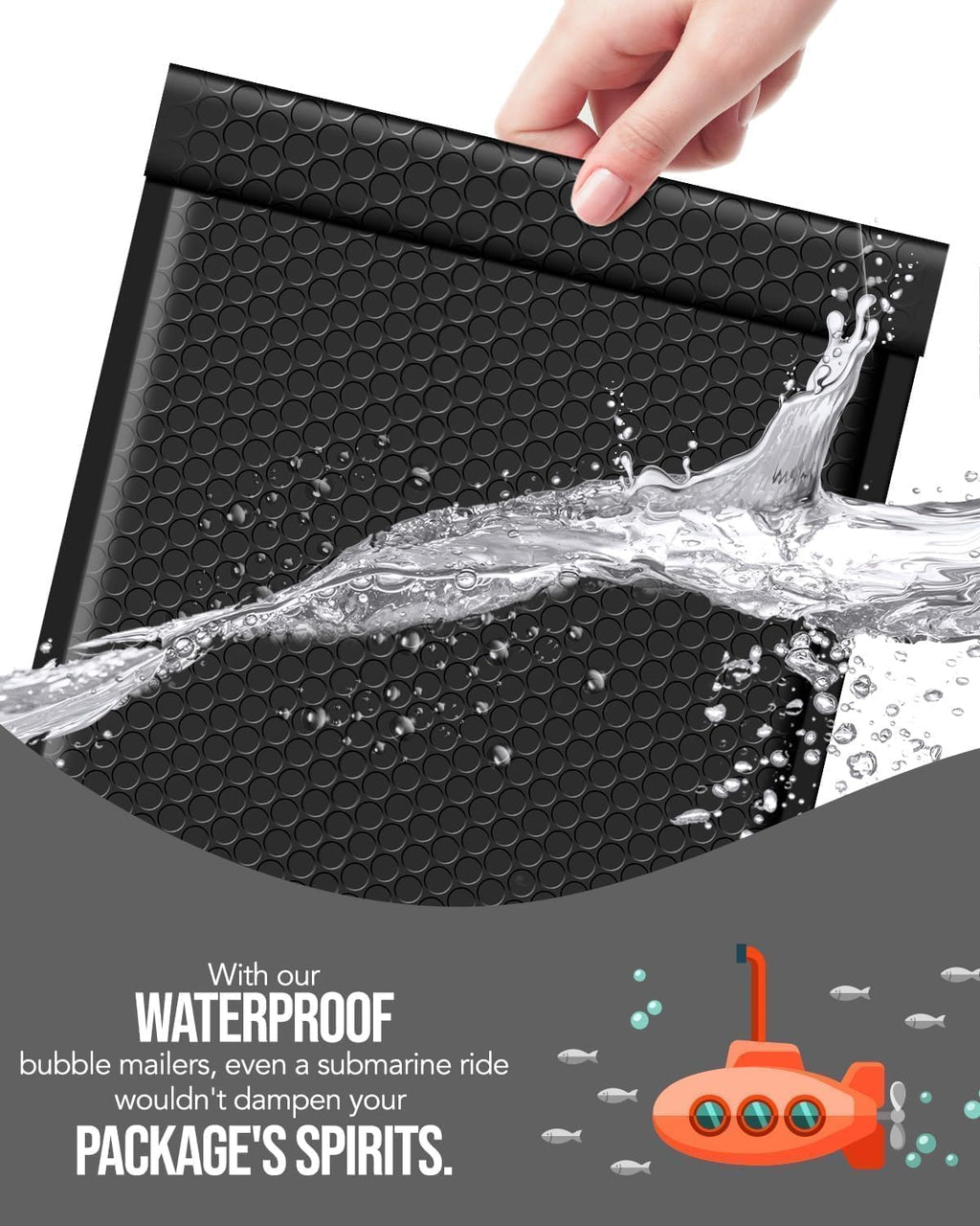 GSSUSA Black Bubble Mailers 10x13 Padded Envelopes 250 Pack Self-Seal Packaging Bags, Small Business Supplies, Shipping Envelopes, Mailing Bags, Packaging for Small Business