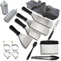 15-Piece Barbecue Tool Set,Stainless Steel Baking Pan Accessories,Outdoor Camping,Multi-Function Shovel Egg Mold,Safe and Non-Toxic Pe Material