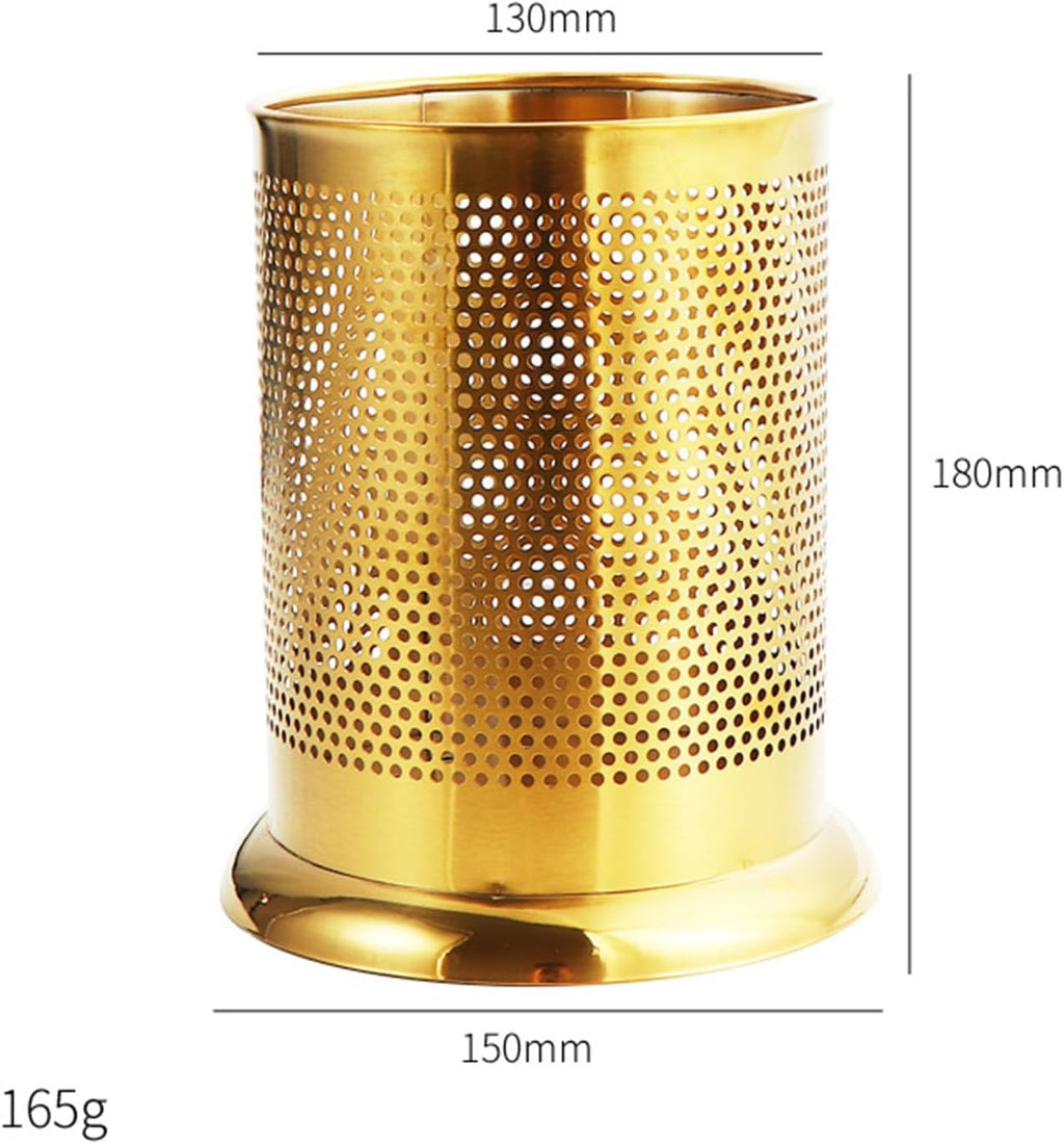 Gold Kitchen Utensils Set Dishwasher Safe with Utensil Storage Bucket 11 Piece Kitchenware Cookware Set Stainless Steel Cooking Utensils Set Stainless Steel with Heat Resistant Handle