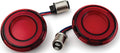 Kuryakyn 2906 Motorcycle Lighting Accessory: Tracer LED Rear Turn Signal Conversions Bullet Style, 1157 Dual-Curcuit Red/Red with Red Lens, 1 Pair