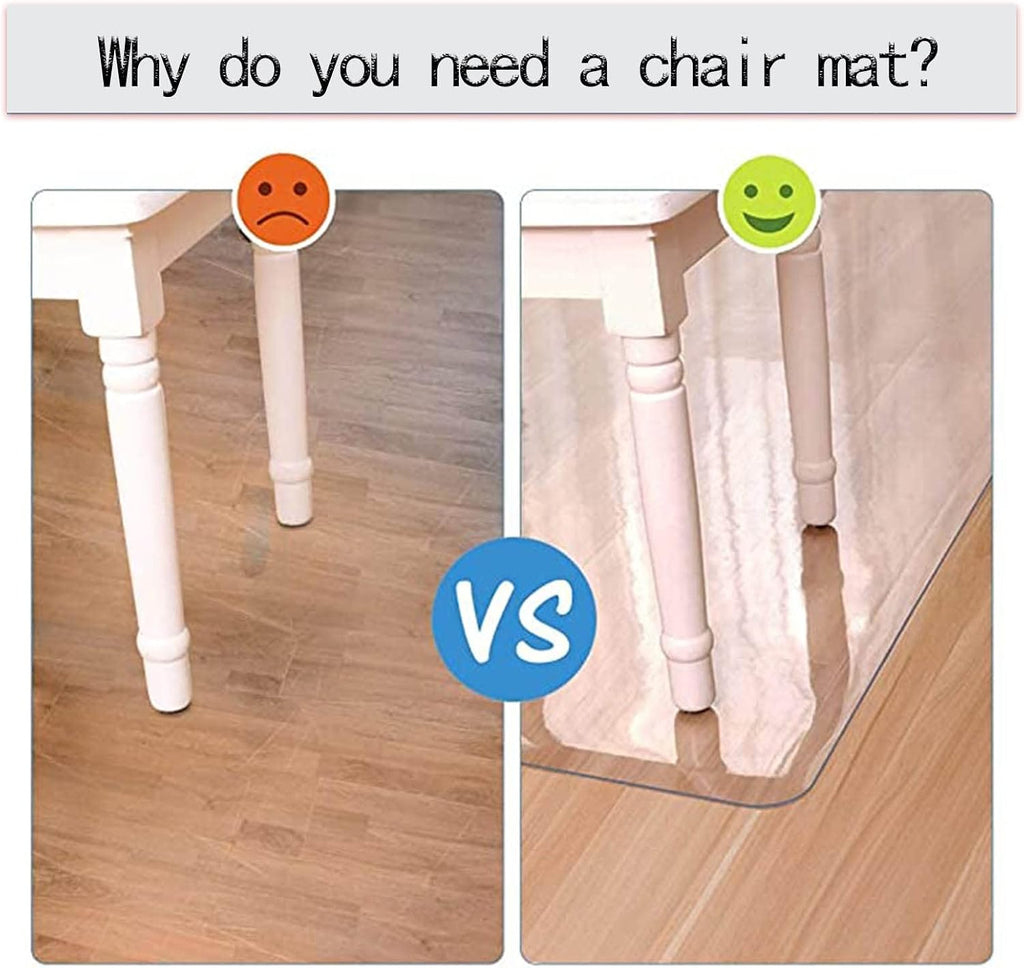 DXZ-Design Transparent PVC Protection Pad for Carpet Length 100cm 1.5m 2m 250cm 300cm, Clear Chair Mat for Hard Floors, Dining Table Oil-Resistant Plastic Protector (Size : 39.4x78.7in/100x200cm)
