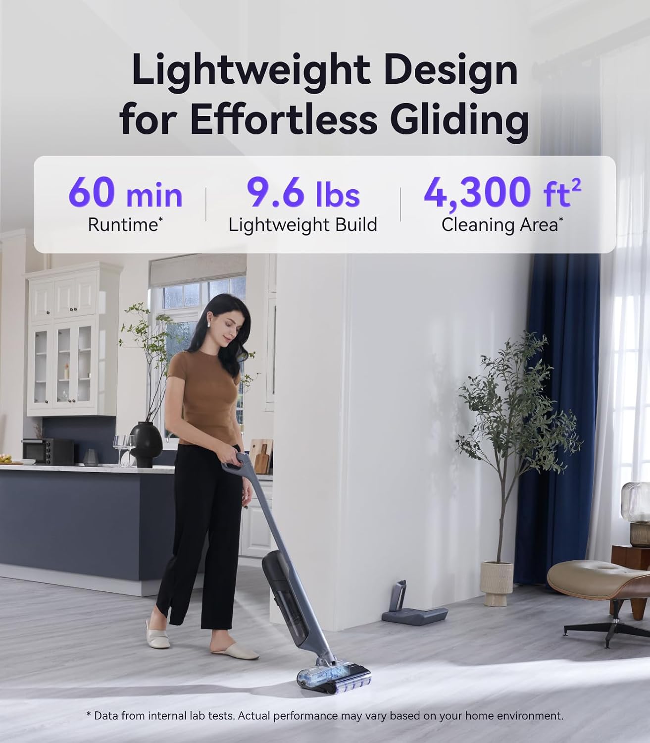 Narwal S30 Pro Wet Dry Vacuum Cleaner with 20000Pa Suction, Cordless Vacuum Mop for Hard Floors, Tangle-Free Hair-Cutting, 180° Lie Flat, 194°F Self-Cleaning, Disposable Waste Bag (Renewed)