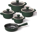 Real Ceramic, Non-Scratchable, Non-Toxic Cookware Set – Oven Safe up to 1200°F, Stovetop Agnostic, Dishwasher Safe, Long-Lasting and Lightweight – PFAS, PTFE, PFOA, PFOS-Free – Matte Rosemary