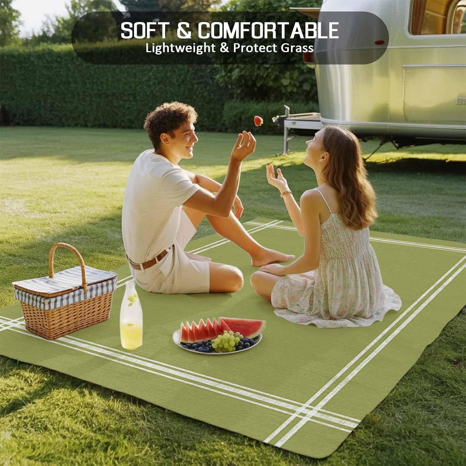 Outdoor Rug 4x6ft Color Olive Patio Area Rugs Waterproof Easy Cleaning Non Shedding Thick Mats Solid Carpet for Indoor Outdoor Porch Deck Backyard Balcony