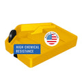 DENIOS® IBC Tote Funnel - Premium IBC Funnel chemically Resistant Polyethylene in Yellow – 1x - Large Drain Opening (4.9in) - Made in USA