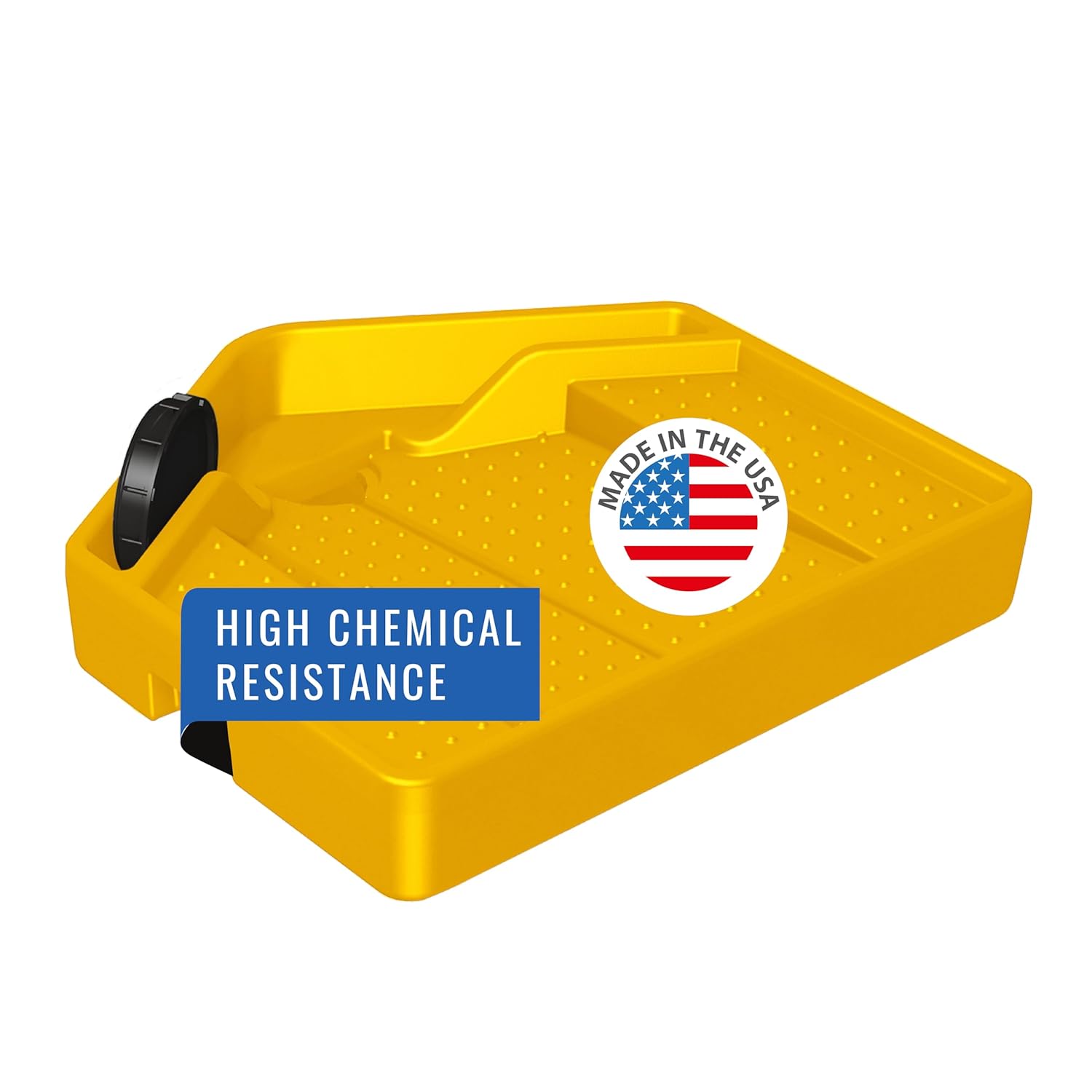DENIOS® IBC Tote Funnel - Premium IBC Funnel chemically Resistant Polyethylene in Yellow – 1x - Large Drain Opening (4.9in) - Made in USA