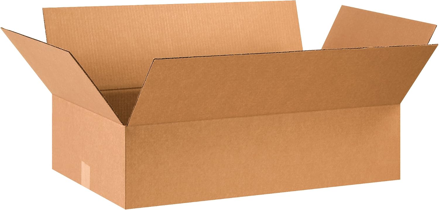 BOX USA Shipping Boxes Flat 28'L x 16'W x 7'H 20-Pack - Corrugated Cardboard Box for Moving, Mailing, Packing, Packaging and Storage
