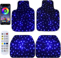 Starlight LED car Floor mat - Universal Type, Equipped with Remote Control Environment RGB Lighting kit, Waterproof and Washable, Vehicle Multi-Color Starlight Effect, Creating a Romantic Atmosphere