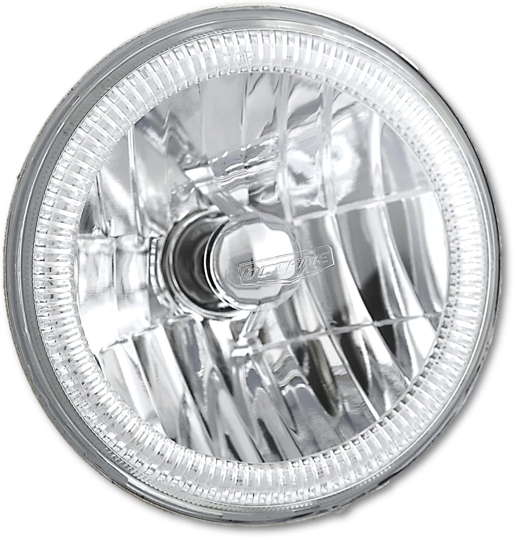 Octane Lighting 7 Inch Blue COB LED Halo Angel Eye H4 Headlamp Headlight Halogen Light Bulb Pair