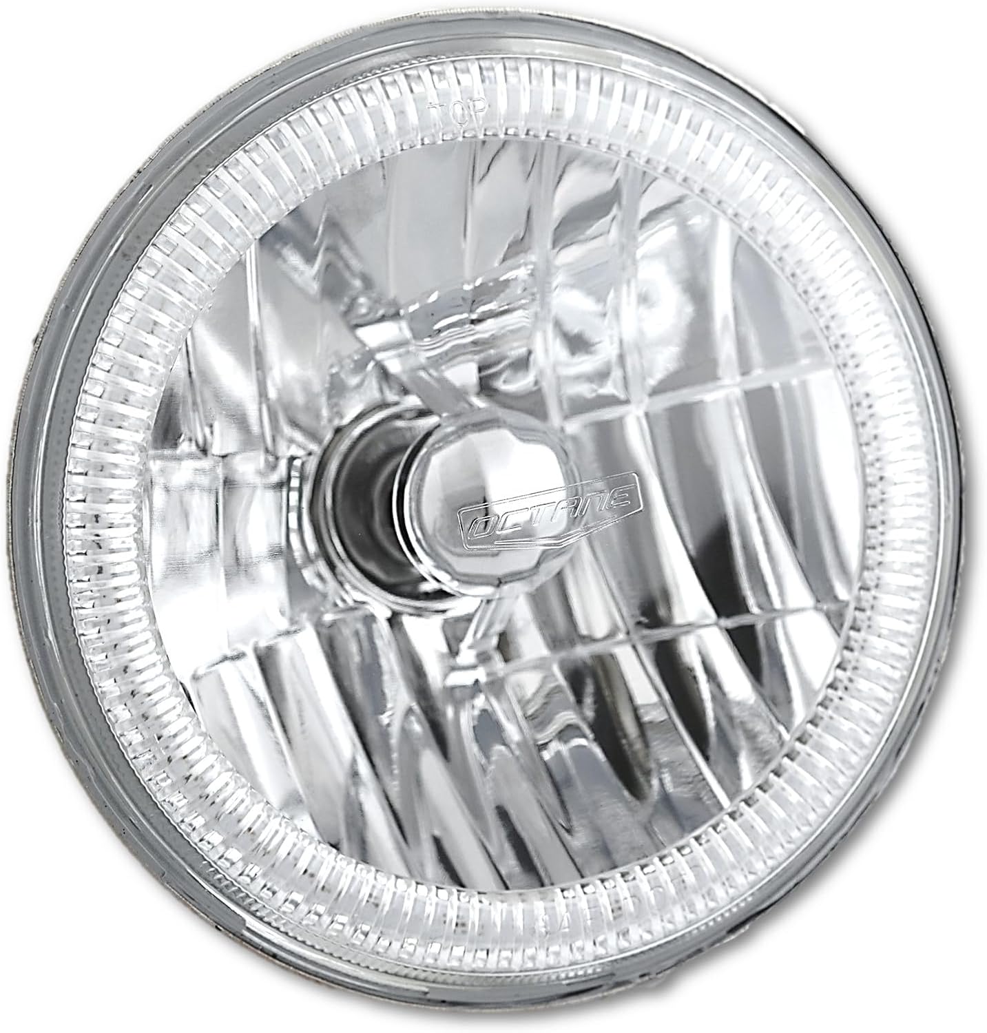 Octane Lighting 7 Inch Blue COB LED Halo Angel Eye H4 Headlamp Headlight Halogen Light Bulb Pair