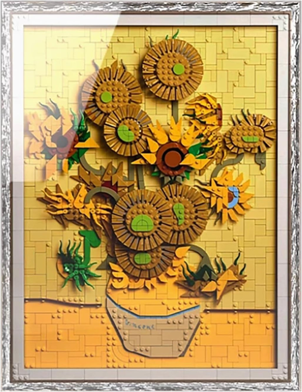 Acrylic Display Case for Lego 31215 Sunflower Wall Hanging Building Set– Dustproof Display Box & Showcase,, Display Box Compatible with Lego 31215 -Only Display case (B)