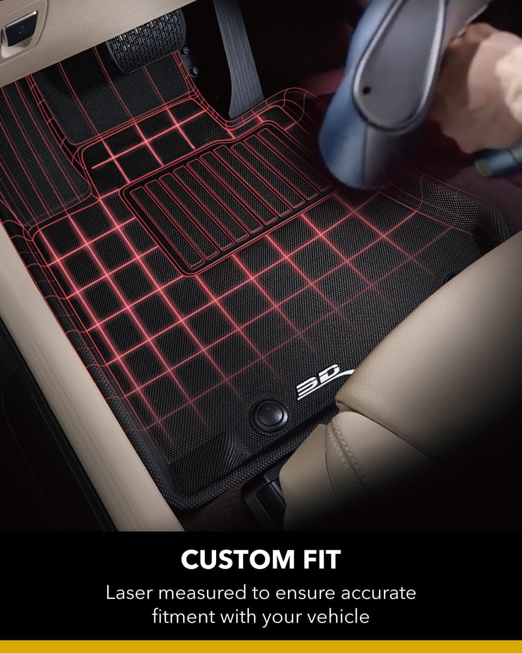 3D MAXpider Custom Fit Kagu Floor Mat (Black) Compatible with BMW X3 (G01) 2018-2026 / X4 (G02) 2019-2026 - Full Set