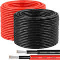 XRDS -RF 8AWG Solar Panel Wire 10mm², 2 Pack 200FT Red & Black Solar Extension Cable, PV Wire with Tinned Copper, Sunlight & UV Resistant, for Solar Panel, RV, Inverter, Battery, Off-Grid Systems
