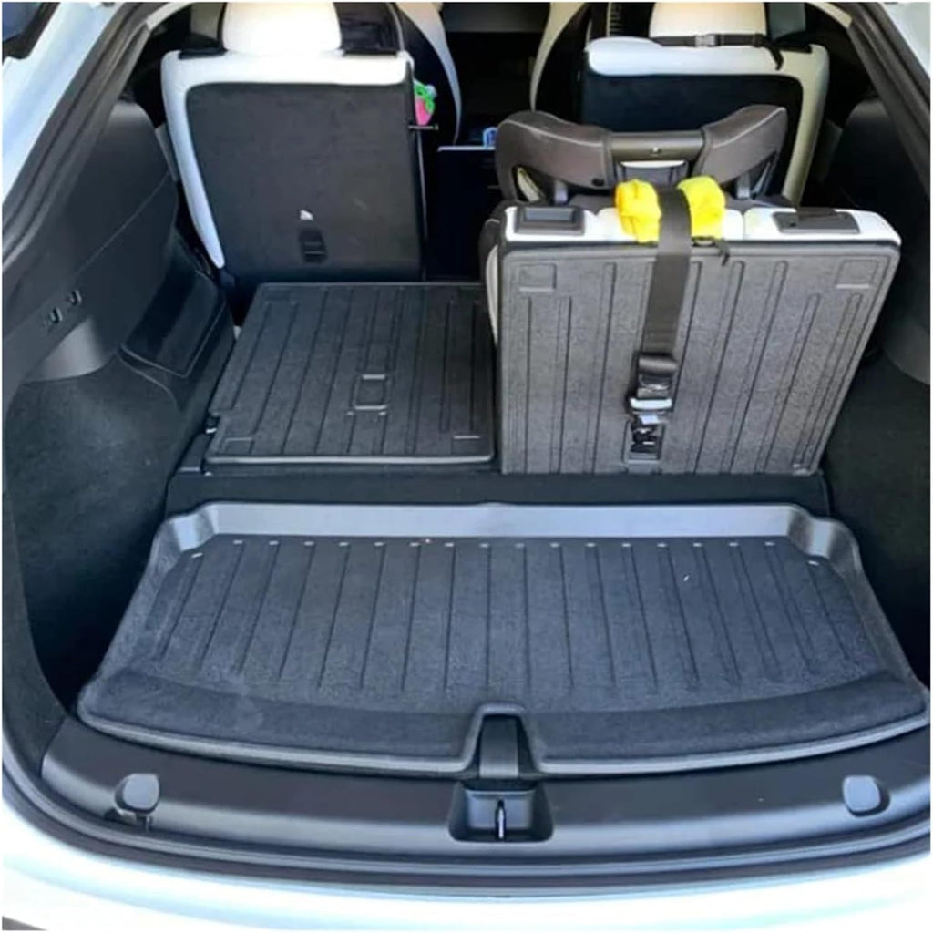 Compatible with Tesla Model Y 7 Seater and Model Y 5 Seat All Weather TPE Waterproof Anti-Slip Floor Mat Cargo Liner 2020-2023 Accessories(Y-5-Seat FTK-7-LHD)