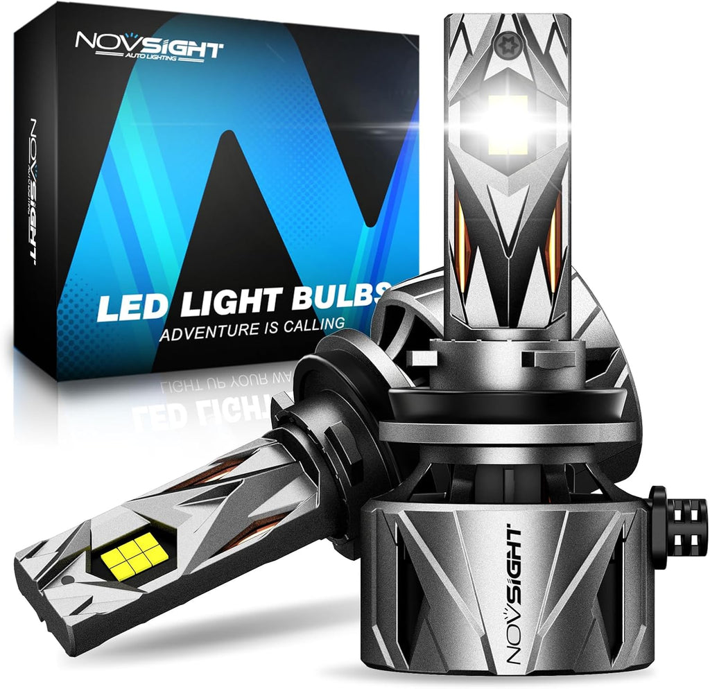 NOVSIGHT 𝗛𝟭𝟭/𝗛𝟵/𝗛𝟴 Fog Bulbs Upgrade, 900% Brighter 95,000LM, 240W Performance, Enhanced Cooling, 5-Min Installation, 100,000+ Hour Lifespan, IP68 & CANBUS Compatible, Pack of 2
