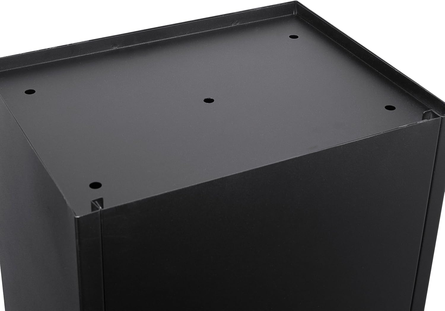 Winbest Steel Freestanding Floor Lockable Large Drop Slot Mail Box with Parcel Compartment, Black