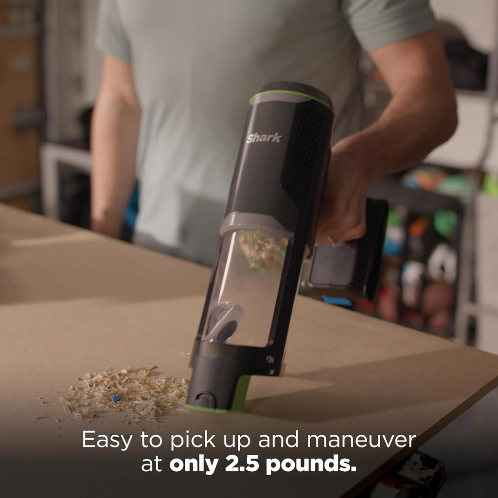 Shark PowerBoost Cordless 2-in-1 Car/Home Handheld PowerVac, Powerful Suction, 40 Minute Runtime, Portable, 3 Cleaning Modes, LED Screen, Furfins Tool, Duster Crevice Tool, Charcoal, BH102