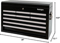 Workington Professional Industrial Portable Metal Tool Chest with 9 Drawers, 26' 9-Drawer Tool Chest Cabinet with Ball Bearing Drawer Slides, Steel Tool Storage Box Organizer 4016 Black