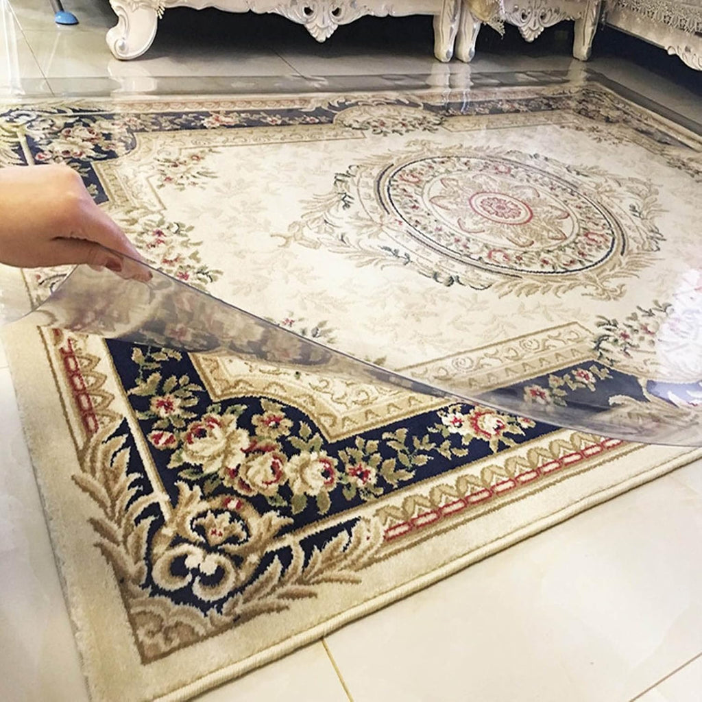 DXZ-Design Clear Carpet Plastic Pads, Transparent PVC Chair Mat for Hard Floors Length 100cm 1.5m 2m 250cm 300cm (Size : 35.4x74.8in/90x190cm)