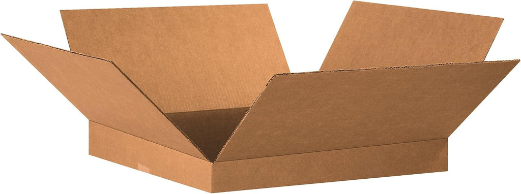 Partners Brand P2020240PK Flat Corrugated Boxes, 20' L x 20' W x 2' H, Kraft (Pack of 40)