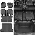 Full Set Floor Mats for Honda HRV 2016-2022 | All Weather TPE Custom Fit HR-V Floor Liners 1st & 2nd Row & Seat Back Mat & Cargo Mat