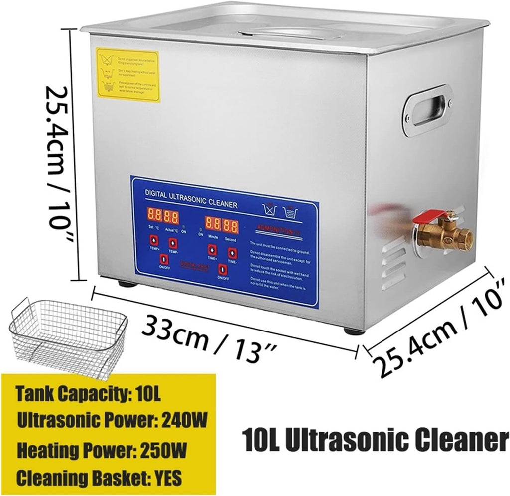 1.3L 2L 3L 6L 10L 15L 22L 30L Ultrasonic Cleaner Lave-Dishes Portable Washing Machine Diswasher Ultrasound Home Appliances For Beginners DIY Use(10L)