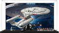 Acrylic Display Case for Lego 10356 Star Trek: Starship Enterprise, Dustproof Transparent Storage Box, Display Box Compatible with 10356 (Box Only) (Painted Background B)
