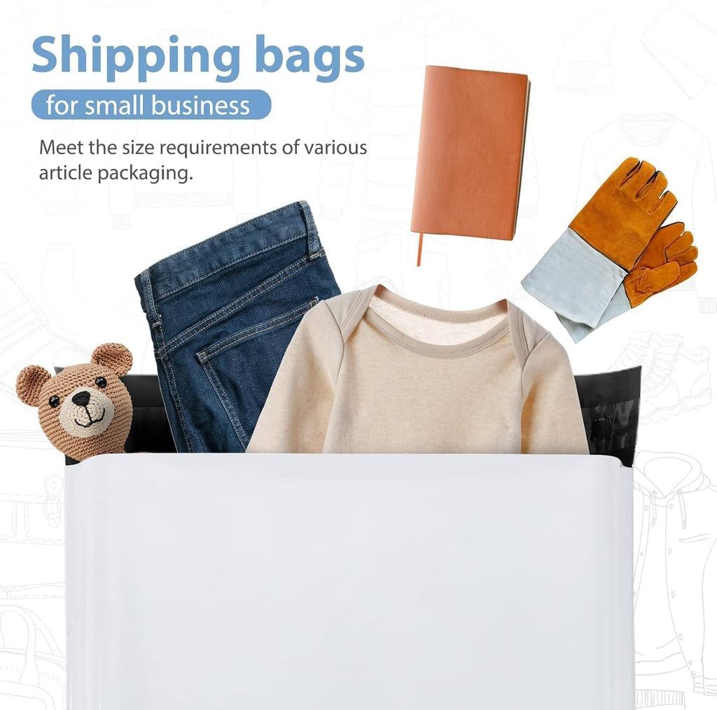 Metronic Poly Mailers 12x15.5 1500 Pack White, Medium Size Shipping Bags Bulk Mailing Envelopes for Small Business, Mailers Poly Bags for Shipping Self Seal Waterproof, Mailing Bag Packaging Bags