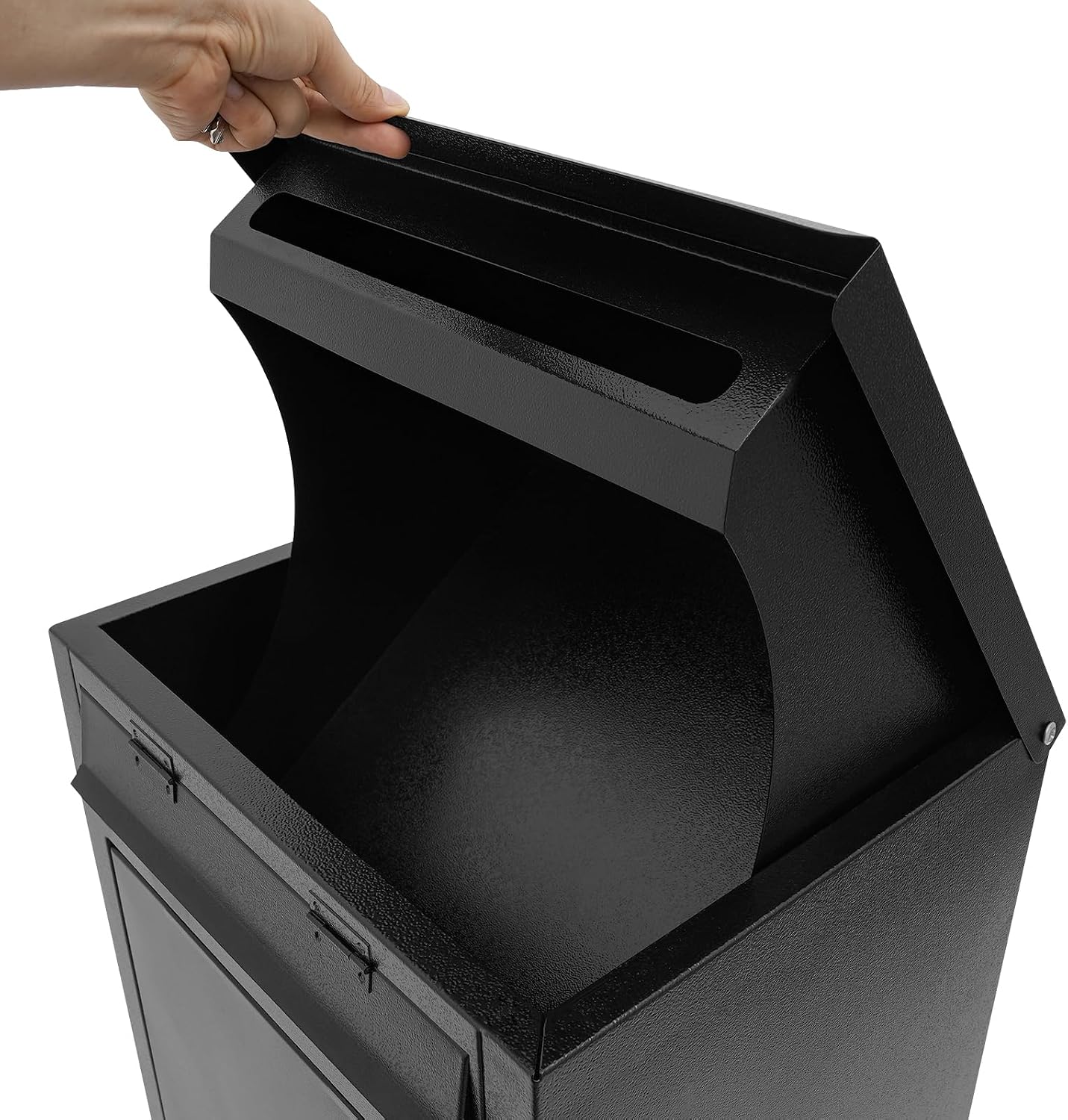 Package Delivery Box, Wall-Mounted Curbside Mailbox, Large Anti-Theft Boxes Extended Edge Mail Throwing Port Free Standing Mailbox w/Key Lock, Anti-Theft Board, 2 Keys (Wall Mounted/Free Standing)