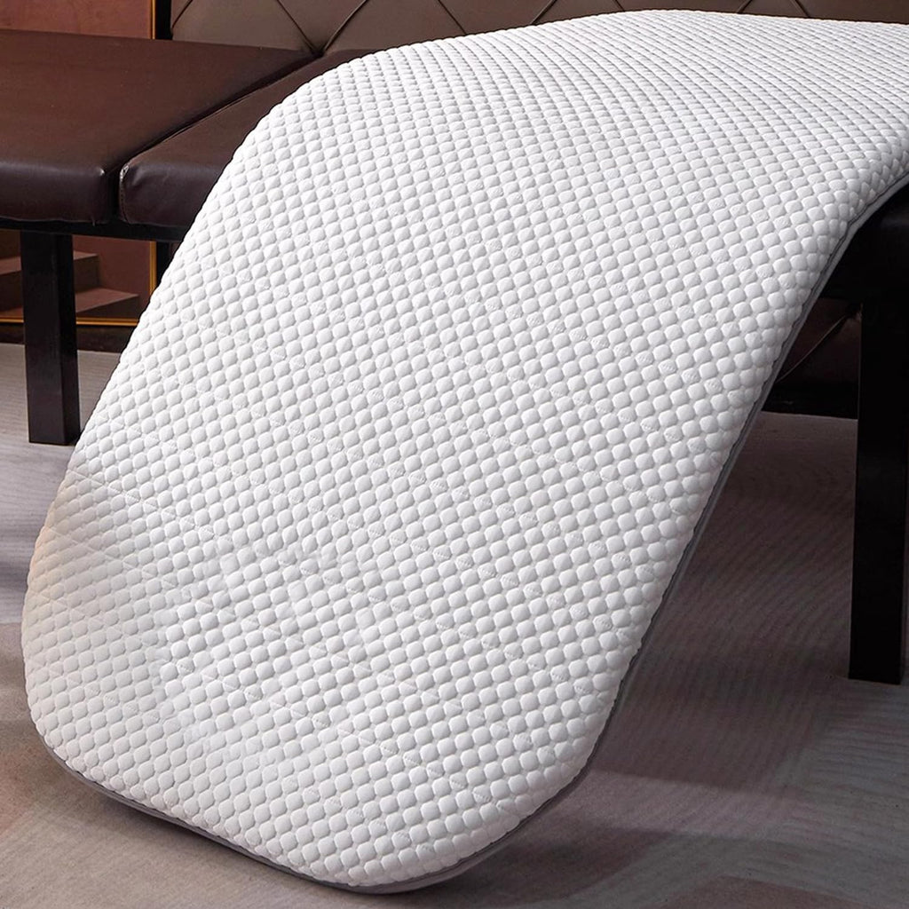 Thicken Topper for Massage Bed 7Cm Spa Massage Table Pad with Elastic Band Beauty Salon Bed Pad Non-Slip Lash Bed Cushion for Beauty and Massage Round Trapezoid Head,White/b(r),70 * 190cm(N)