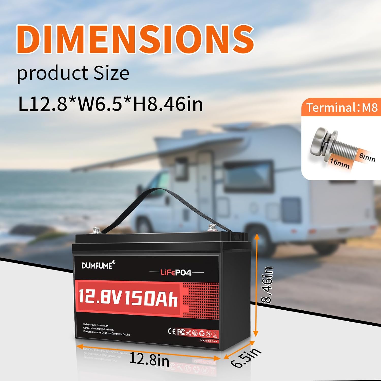 2 Packs 12V 150Ah LiFePO4 Lithium Battery BCI Group31 100A BMS 8000+ Deep Cycles Ideal for Solar System,Backup Power,RV,Camping and Off-Grid