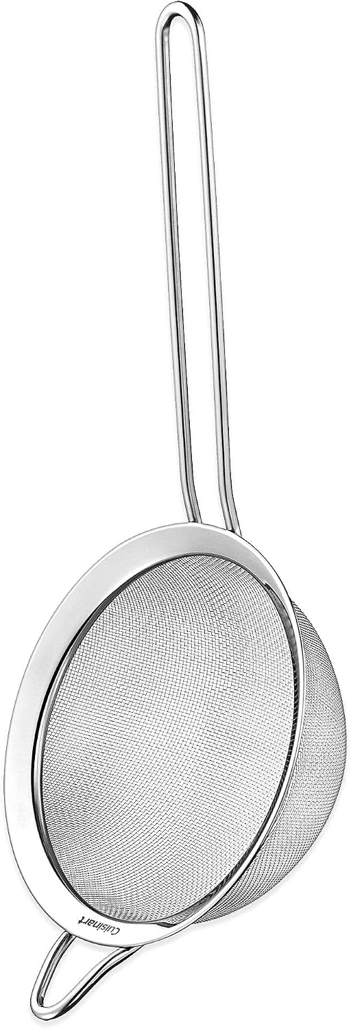 Cuisinart Mesh Strainers, 3 Pack Set, CTG-00-3MS Silver & 1.7-Liter Stainless Steel Cordless Electric Kettle with 6 Preset Temperatures